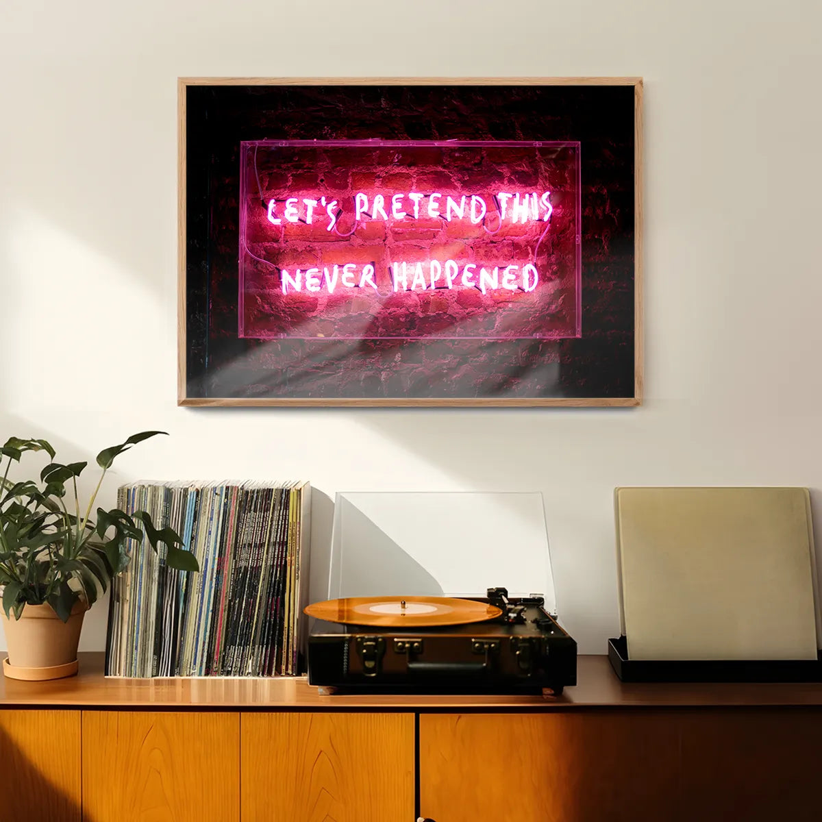Let's Pretend This Never Happened Neon Print