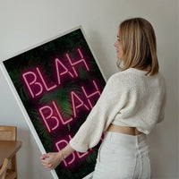 Blah Blah Blah Neon Print