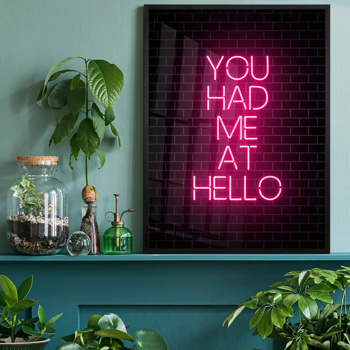 You Had Me At Hello Neon Print