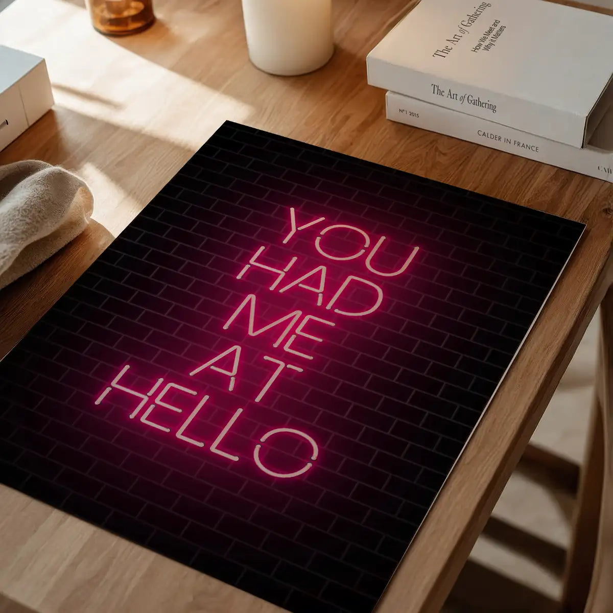 You Had Me At Hello Neon Print