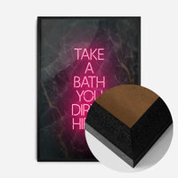 Take A Bath Hippie Black Marble Print