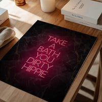 Take A Bath Hippie Black Marble Print