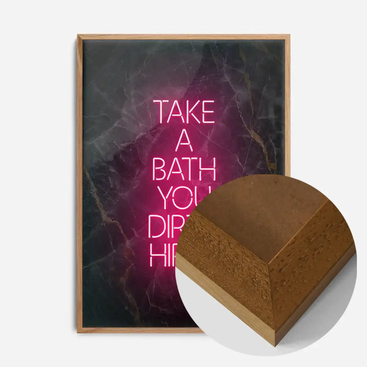 Take A Bath Hippie Black Marble Print