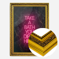 Take A Bath Hippie Black Marble Print