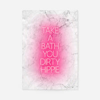 Take A Bath Hippie White Print