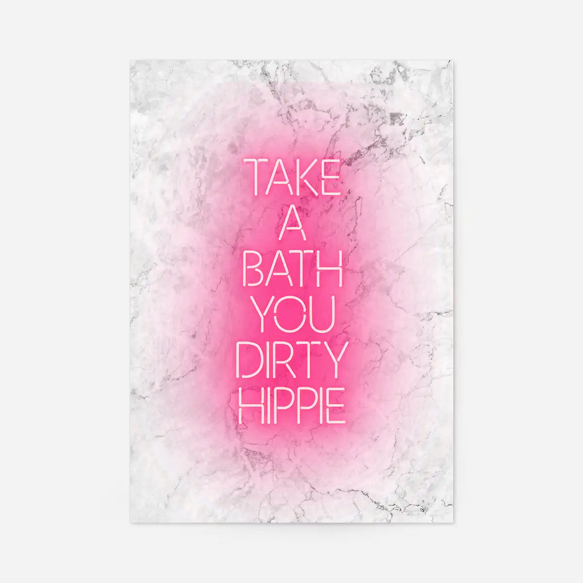 Take A Bath Hippie White Print