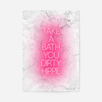Take A Bath Hippie White Print