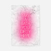 Take A Bath Hippie White Print