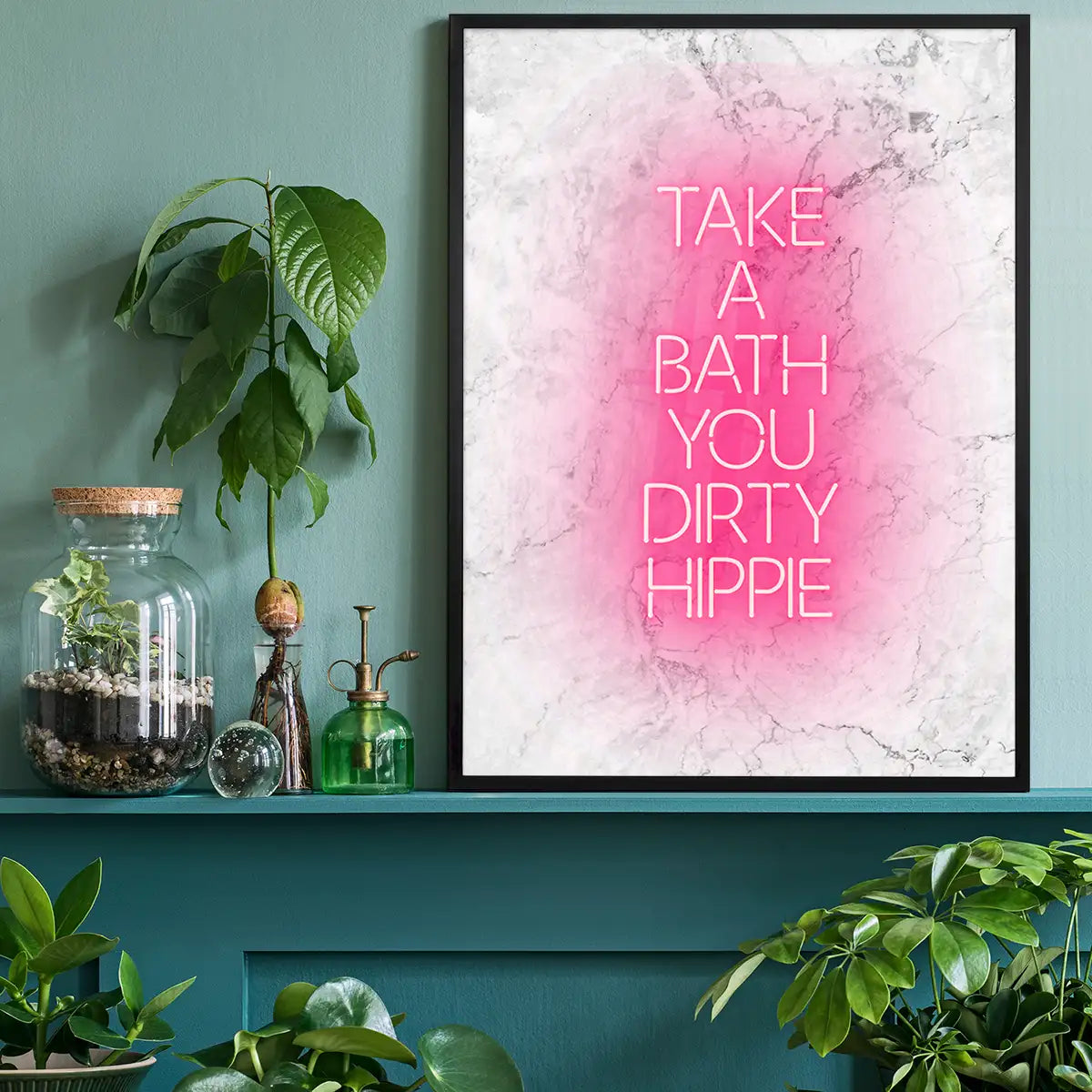 Take A Bath Hippie White Print