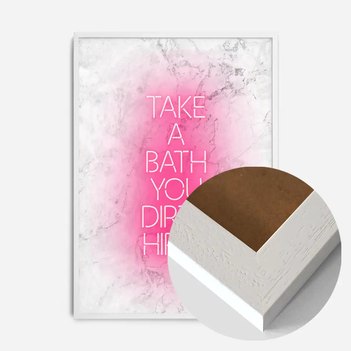 Take A Bath Hippie White Print