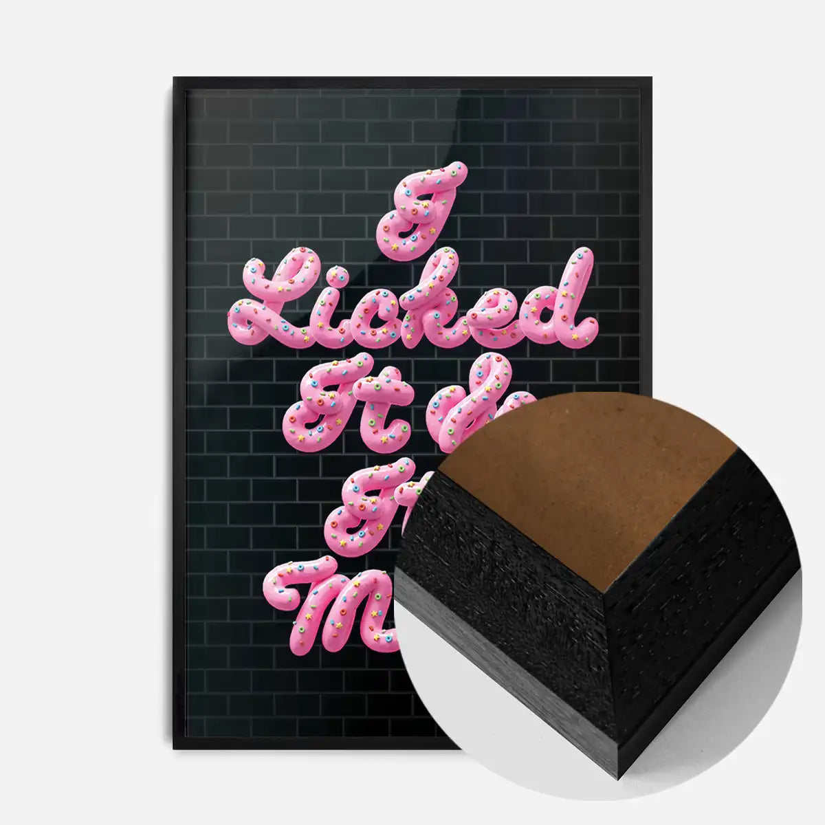 I Licked It Icing Black Print