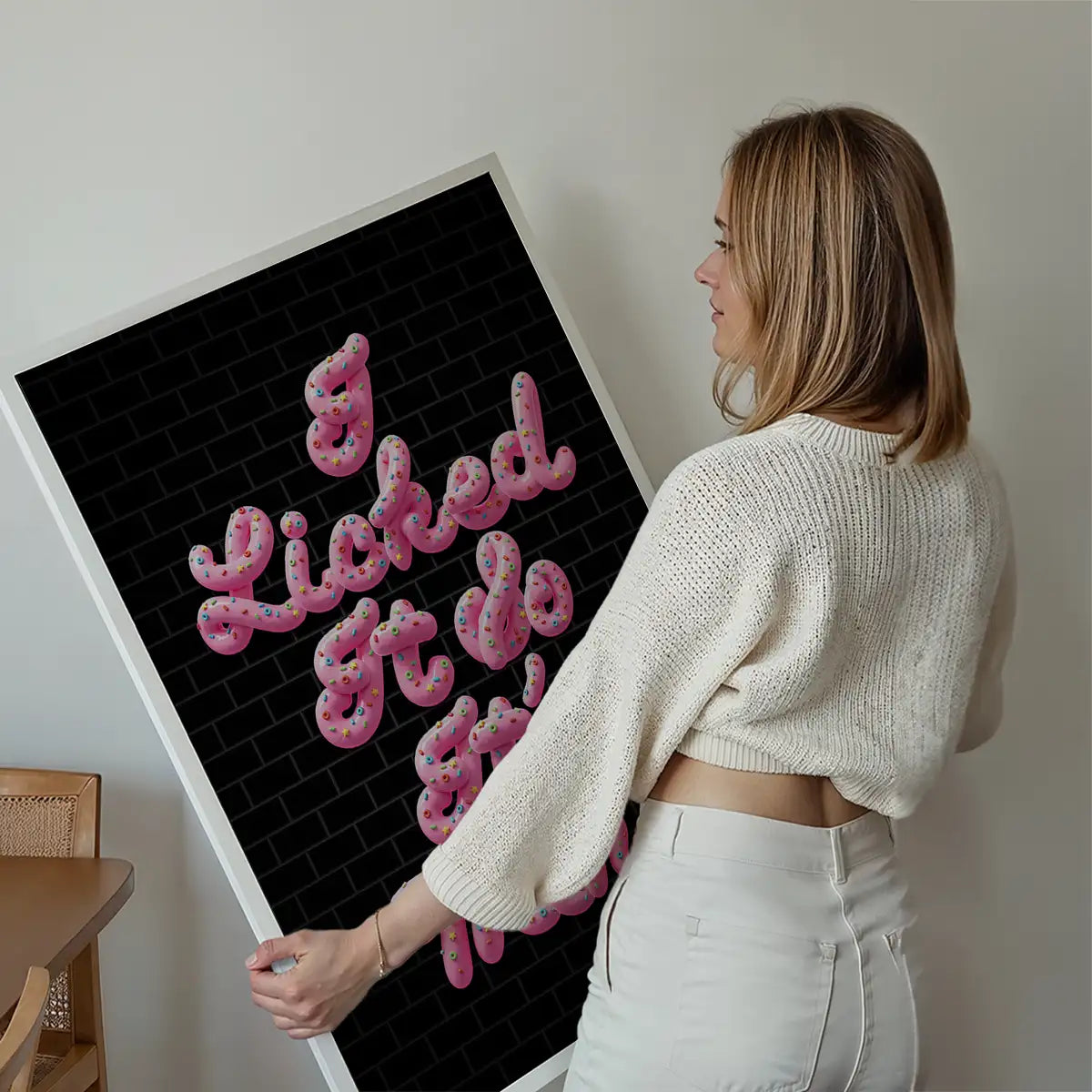 I Licked It Icing Black Print