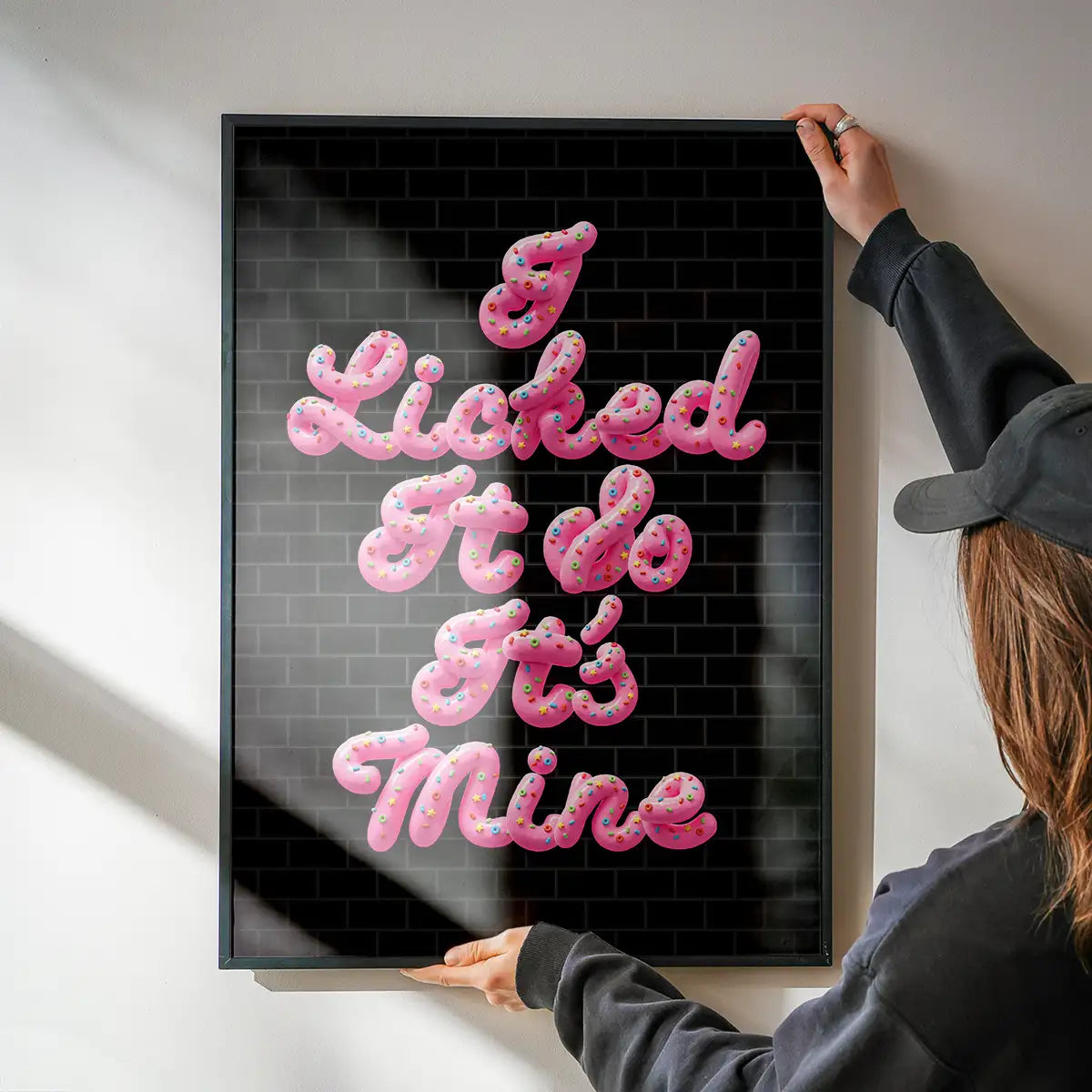 I Licked It Icing Black Print