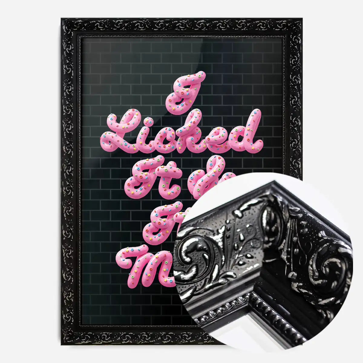 I Licked It Icing Black Print