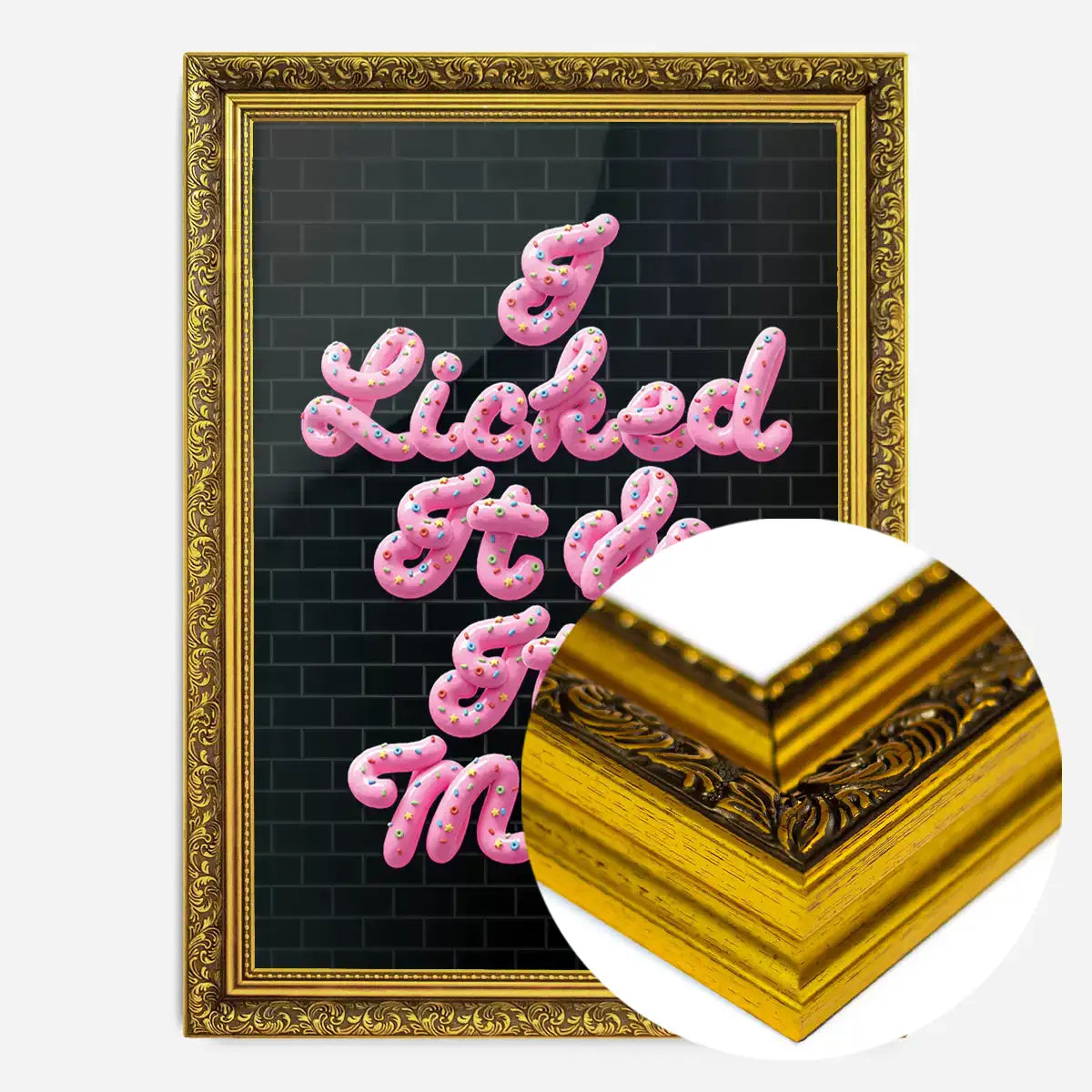 I Licked It Icing Black Print