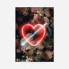 Flowers Heart Arrow Neon Print