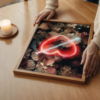 Flowers Heart Arrow Neon Print
