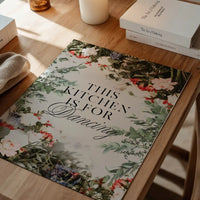 This Kitchen Is For Dancing Floral Quote Print