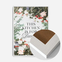 This Kitchen Is For Dancing Floral Quote Print