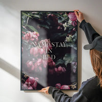 Namastay In Bed Typography Print