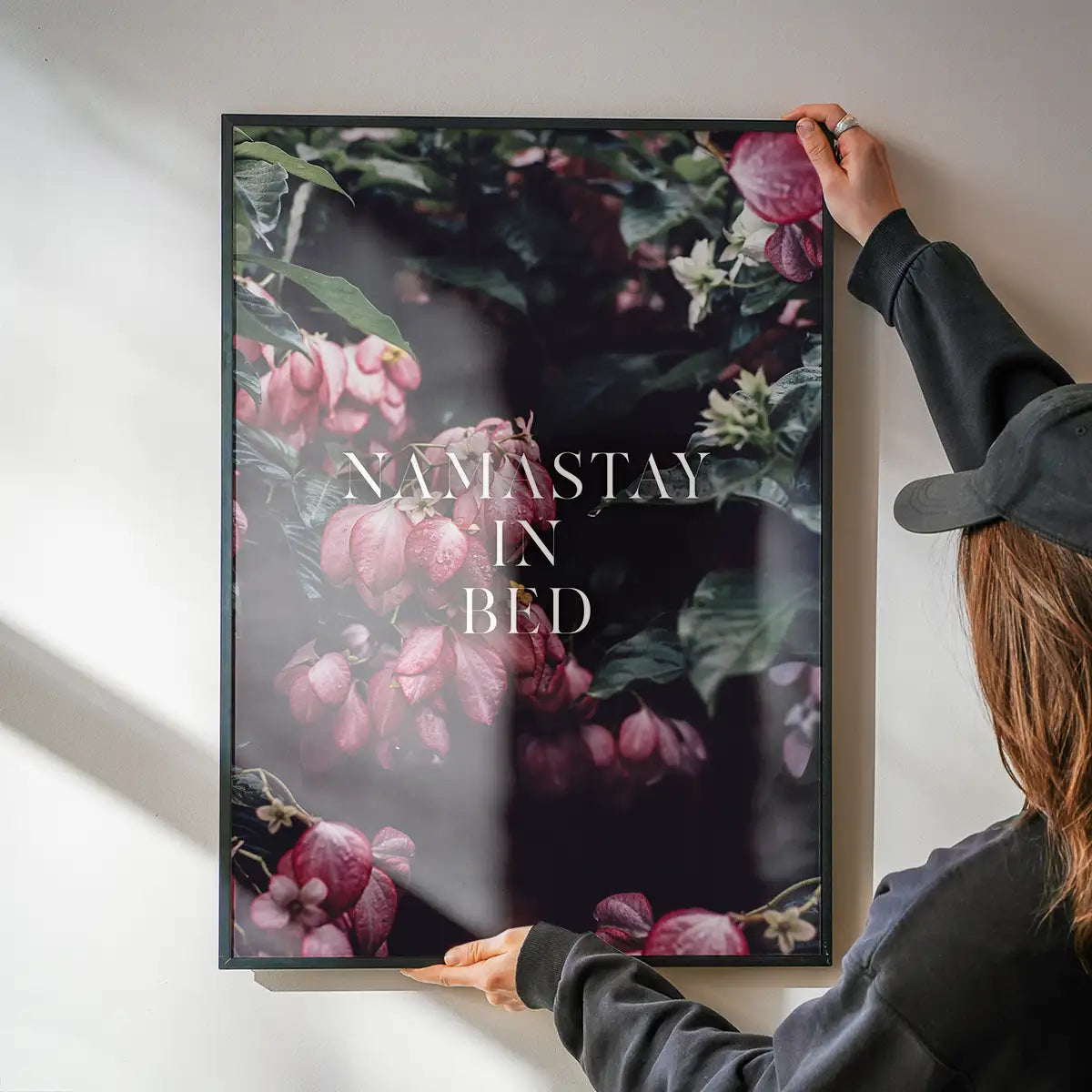 Namastay In Bed Typography Print