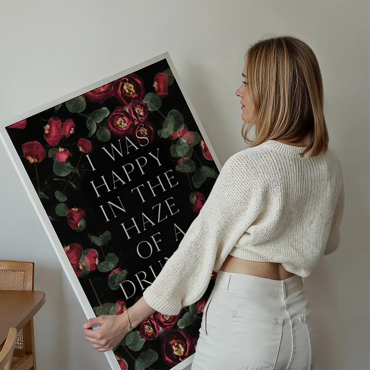 I Was Happy In The Haze Of a Drunken Hour Lyrics Print