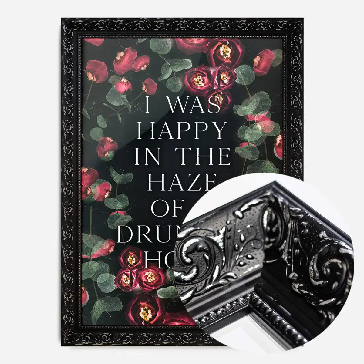 I Was Happy In The Haze Of a Drunken Hour Lyrics Print