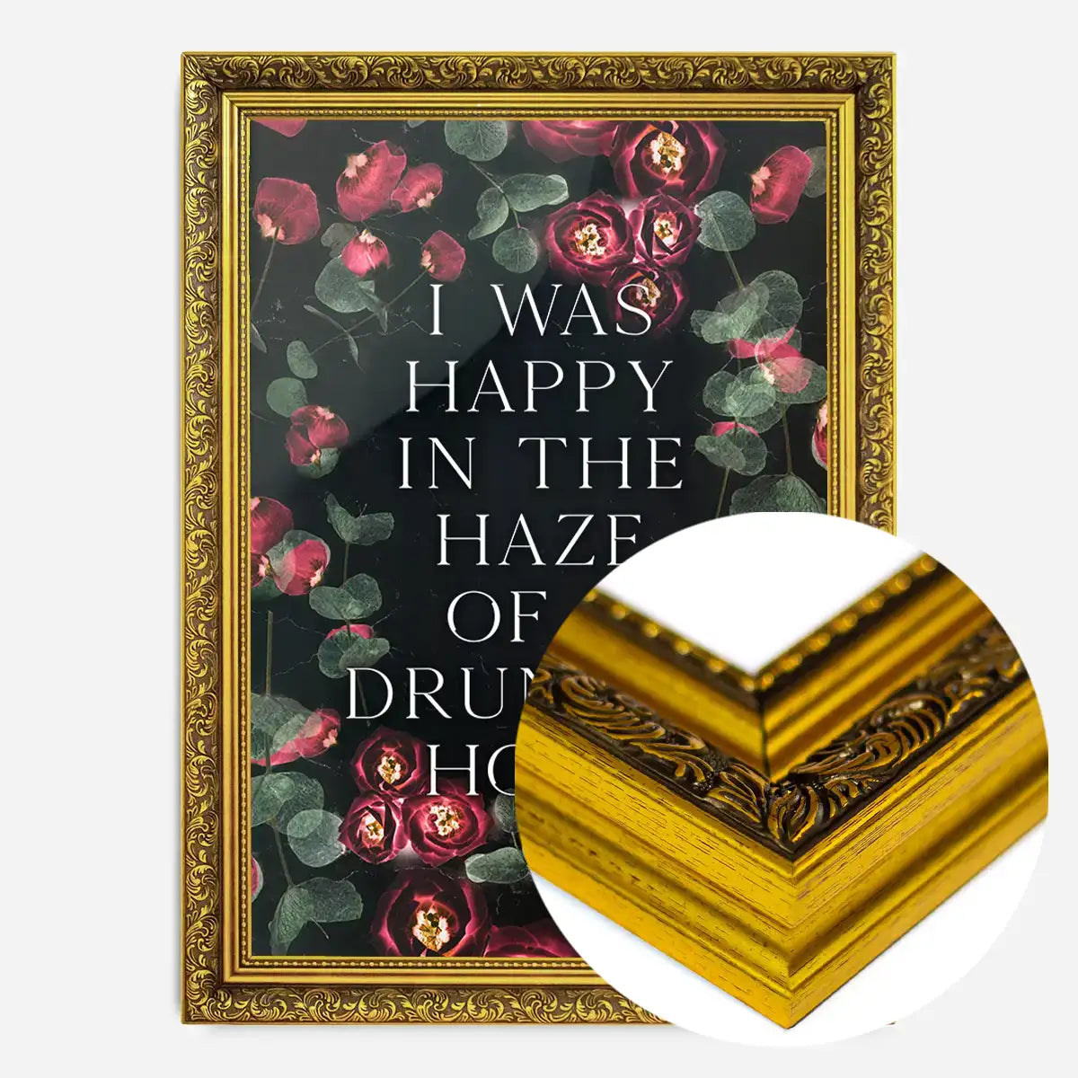 I Was Happy In The Haze Of a Drunken Hour Lyrics Print