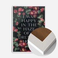 I Was Happy In The Haze Of a Drunken Hour Lyrics Print