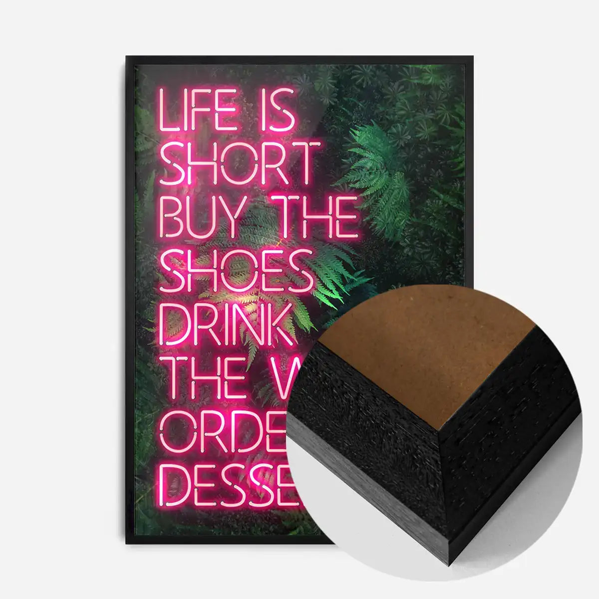 Life Is Short Neon Print