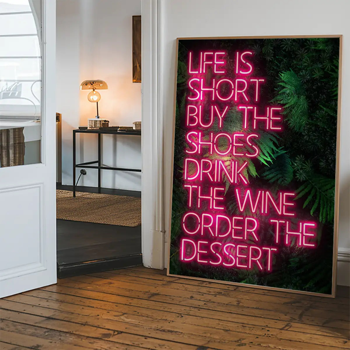 Life Is Short Neon Print