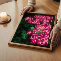 Life Is Short Neon Print