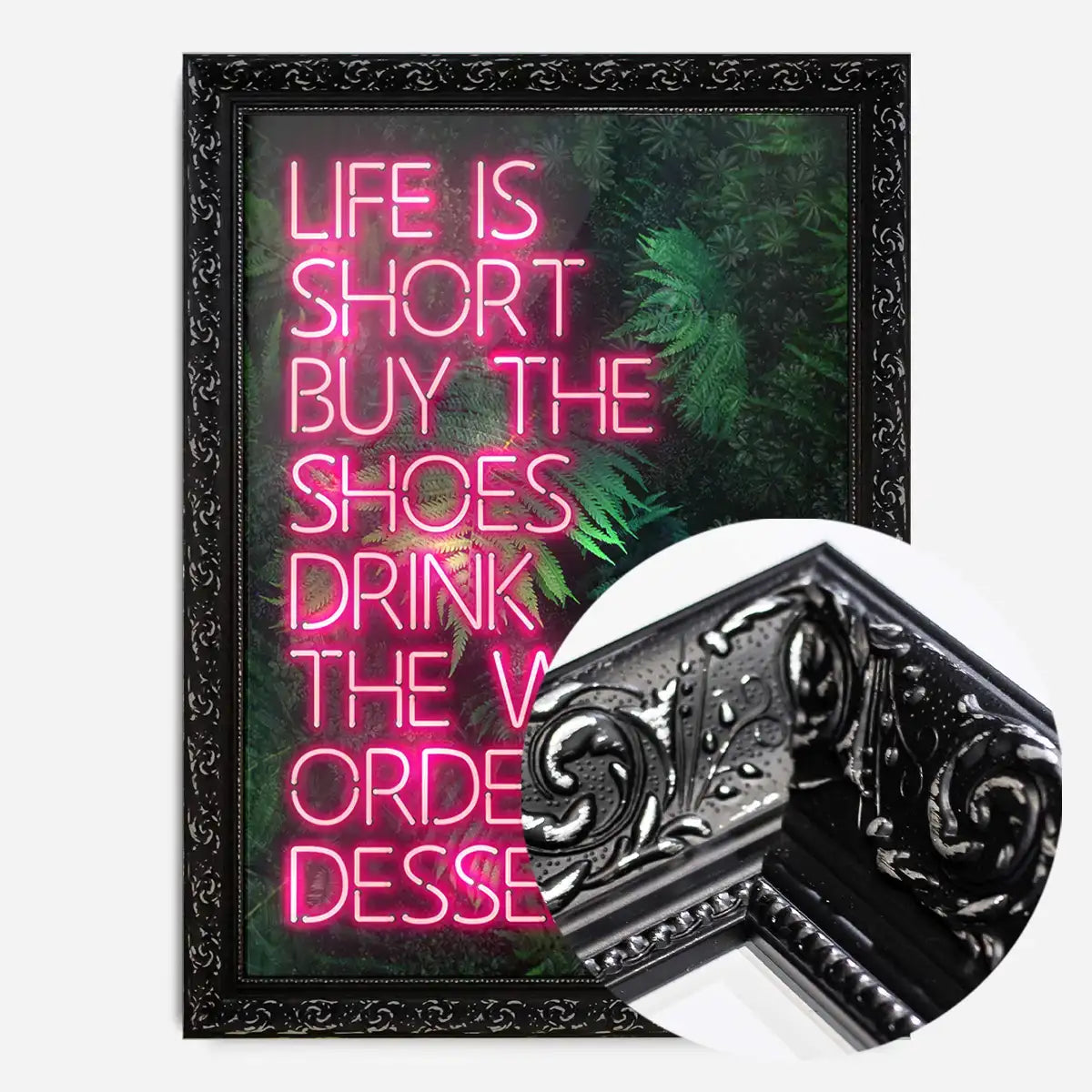 Life Is Short Neon Print