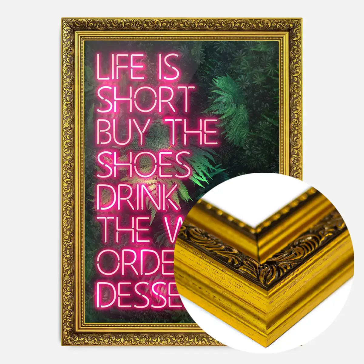 Life Is Short Neon Print