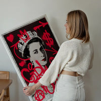 Girl Power Queen Elizabeth Spraypaint Print