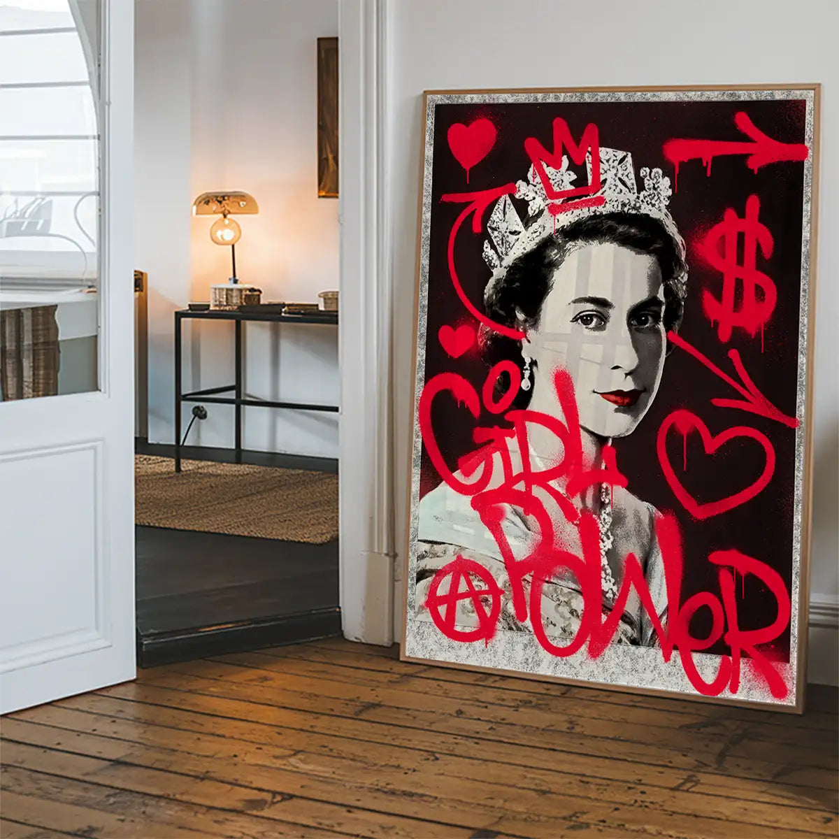 Girl Power Queen Elizabeth Spraypaint Print