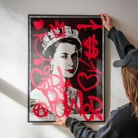 Girl Power Queen Elizabeth Spraypaint Print