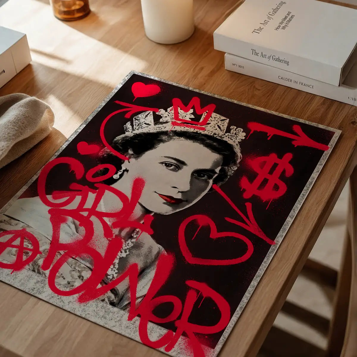 Girl Power Queen Elizabeth Spraypaint Print