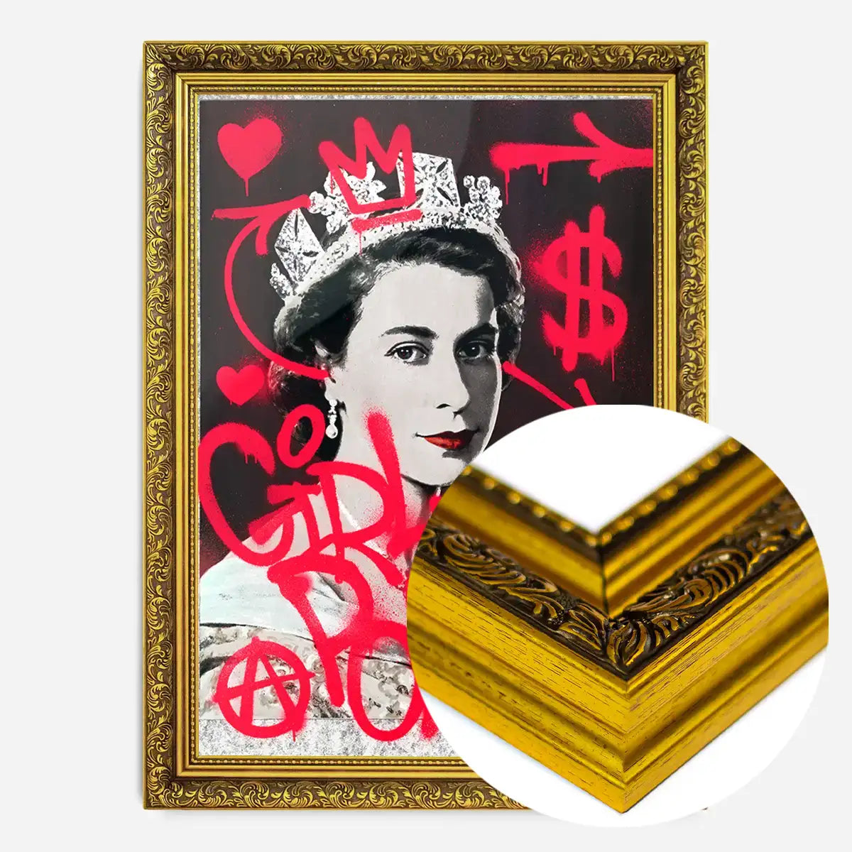 Girl Power Queen Elizabeth Spraypaint Print