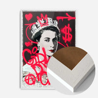 Girl Power Queen Elizabeth Spraypaint Print