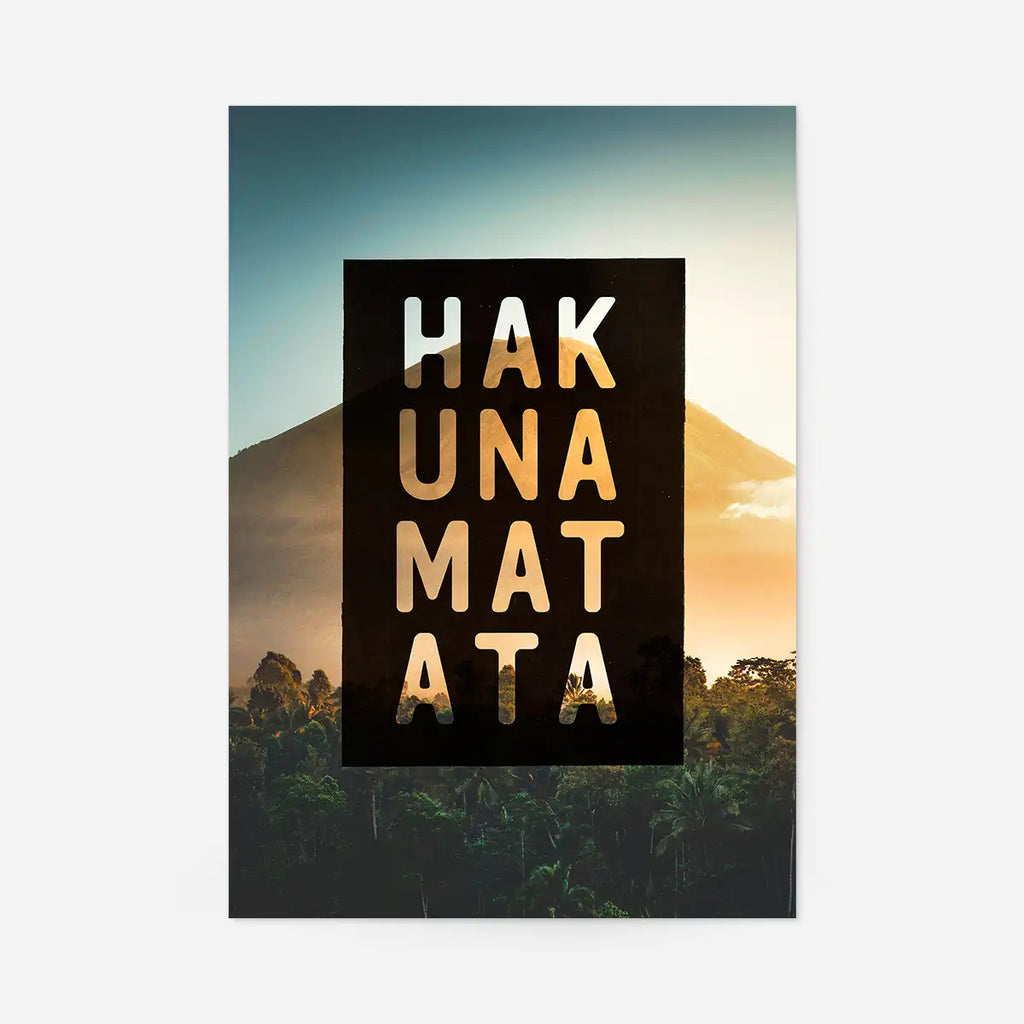 Hakuna Matata Quote Sunset Print