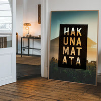 Hakuna Matata Quote Sunset Print