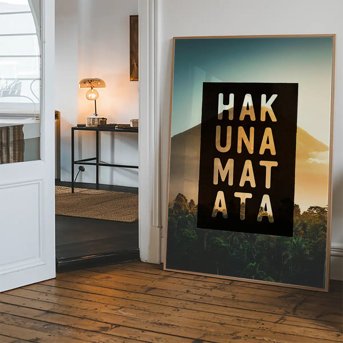 Hakuna Matata Quote Sunset Print