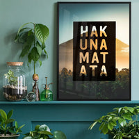 Hakuna Matata Quote Sunset Print