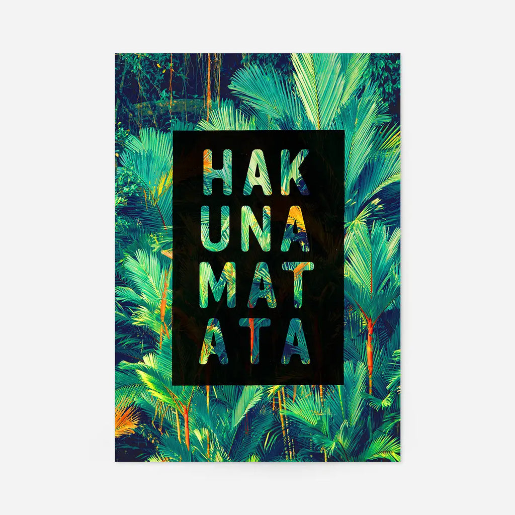 Hakuna Matata Quote Tropical Print