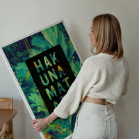 Hakuna Matata Quote Tropical Print
