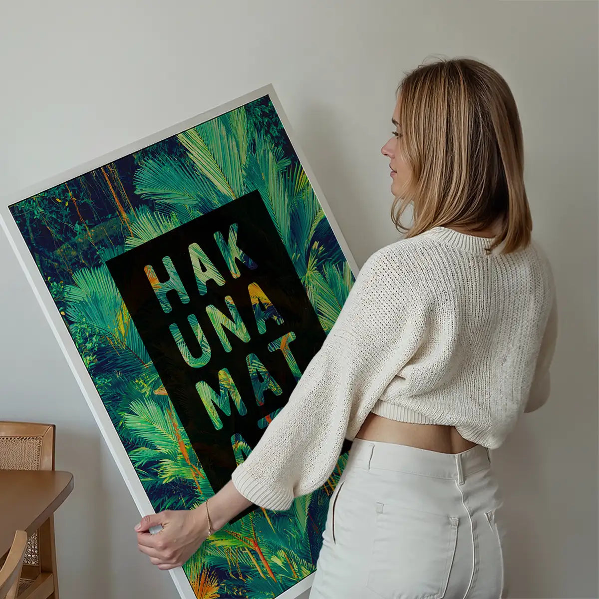 Hakuna Matata Quote Tropical Print