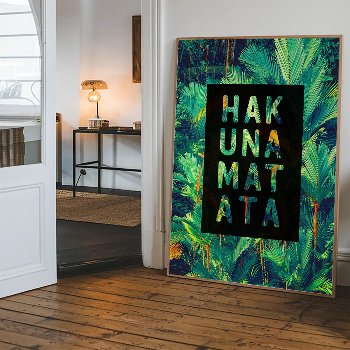 Hakuna Matata Quote Tropical Print