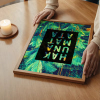 Hakuna Matata Quote Tropical Print
