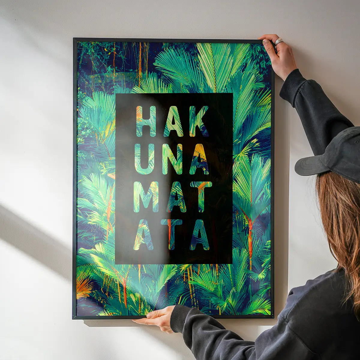 Hakuna Matata Quote Tropical Print